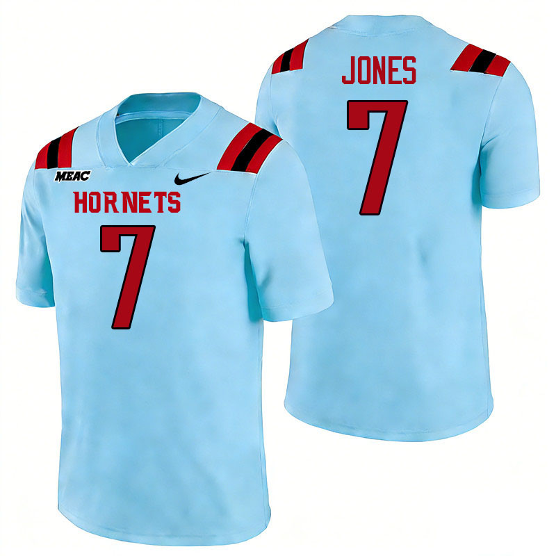 Delaware State Hornets #7 James Jones College Football Jerseys,Uniforms Stitched-Light Blue